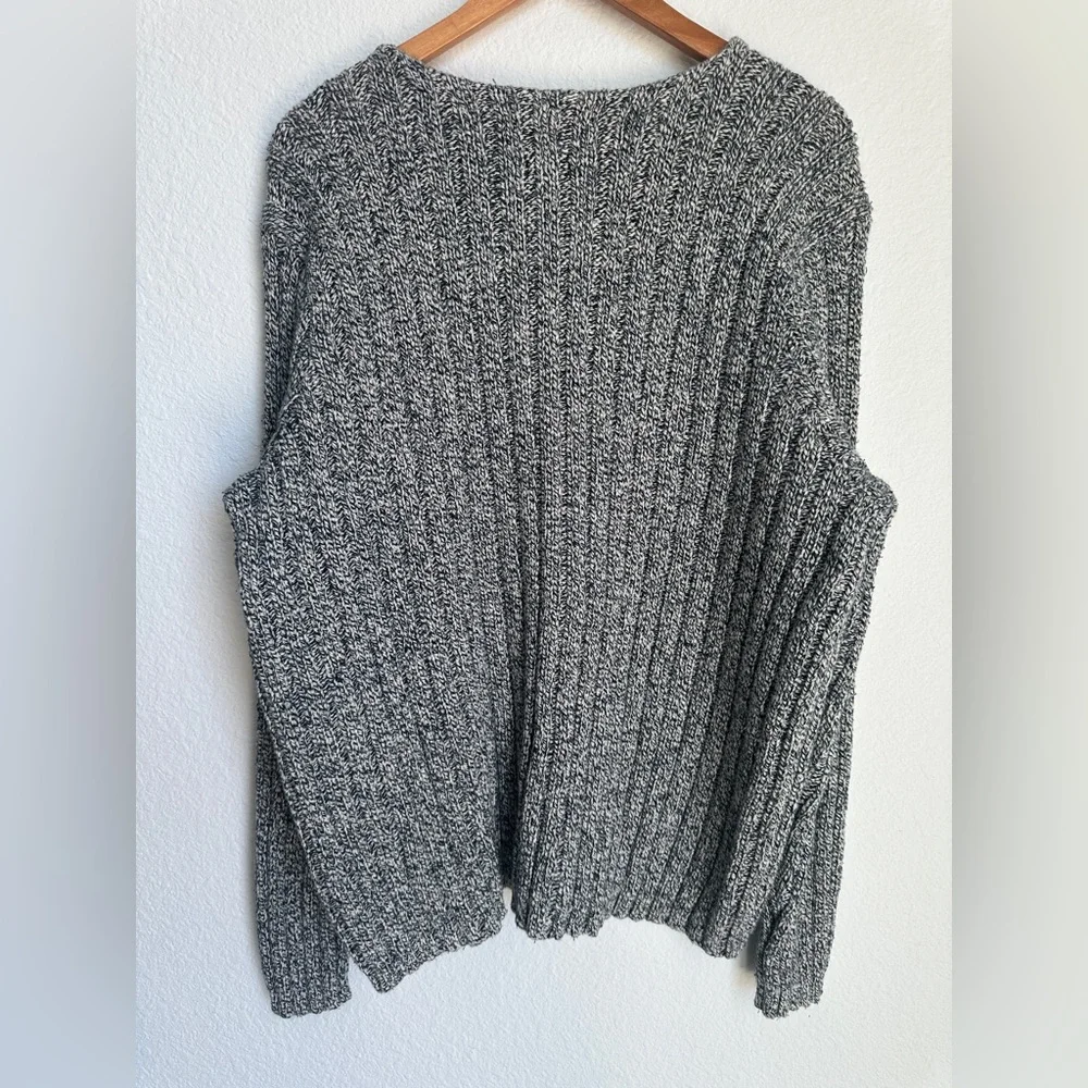 Vintage Polo Ralph Lauren Cable Knit Sweater Salt‎ & pepper Heavyweight Large